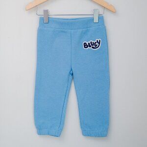Bluey Toddler Jogger Pants 12M Blue Ribbed NWOT